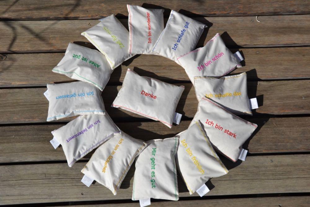 Mentalkissen: Kräuterkissen mit Spruch BIO