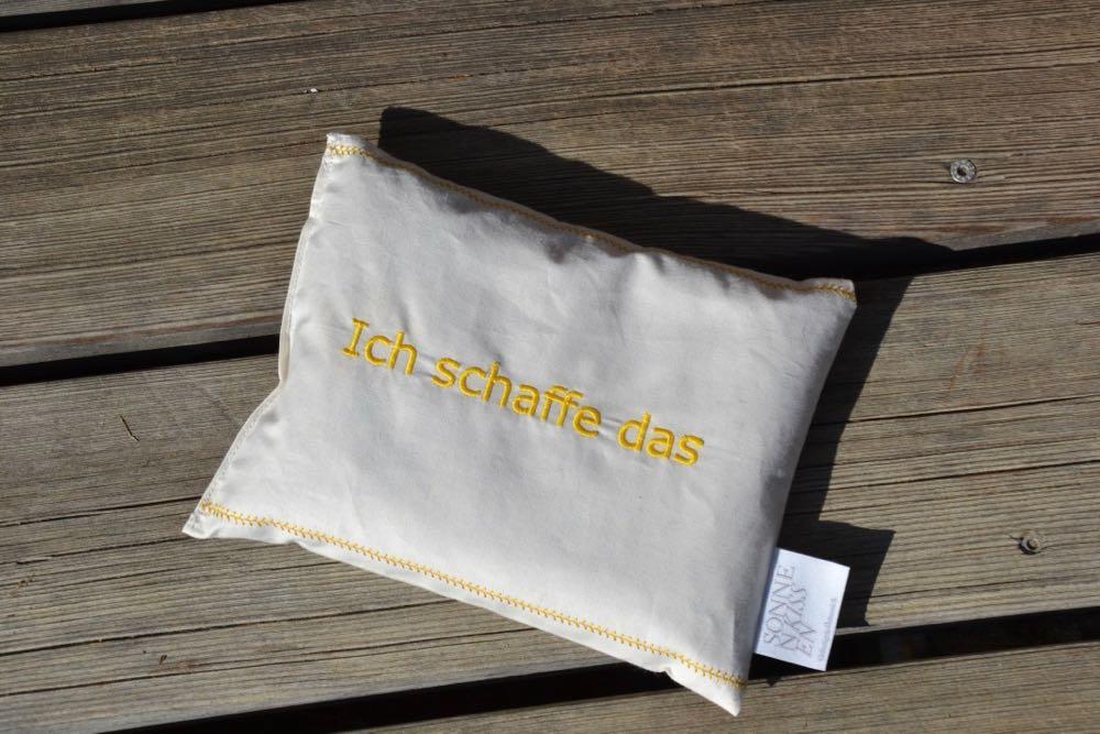 Mentalkissen: Kräuterkissen mit Spruch BIO