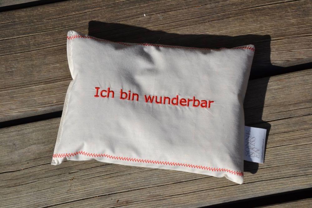 Mentalkissen: Kräuterkissen mit Spruch BIO